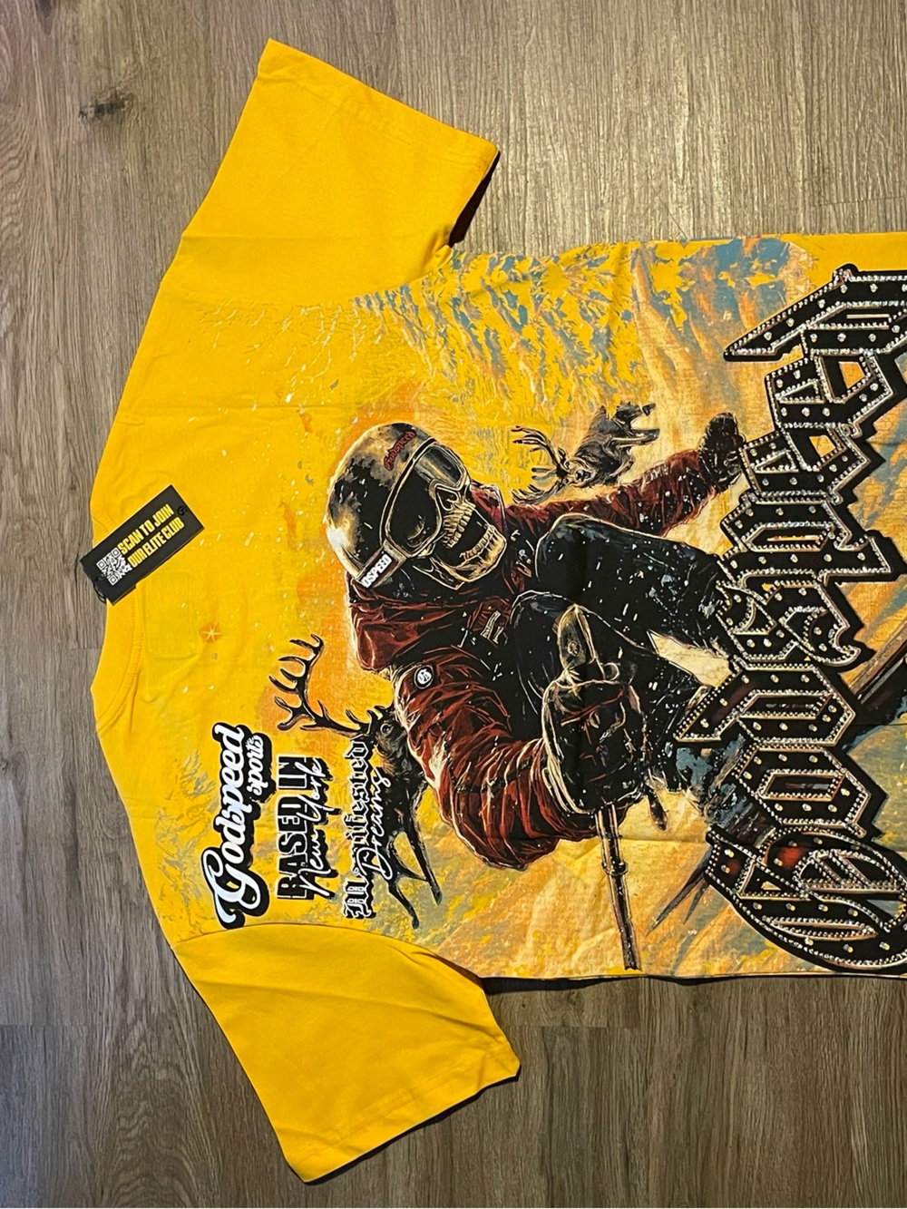 Godspeed Men's Yellow Graphic Short Sleeve Tee